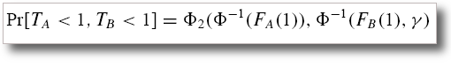 Gaussian Copula Formula